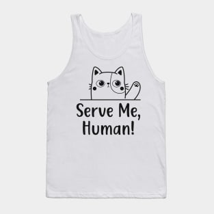 Cat Human Servant Funny Cats Motif Tank Top